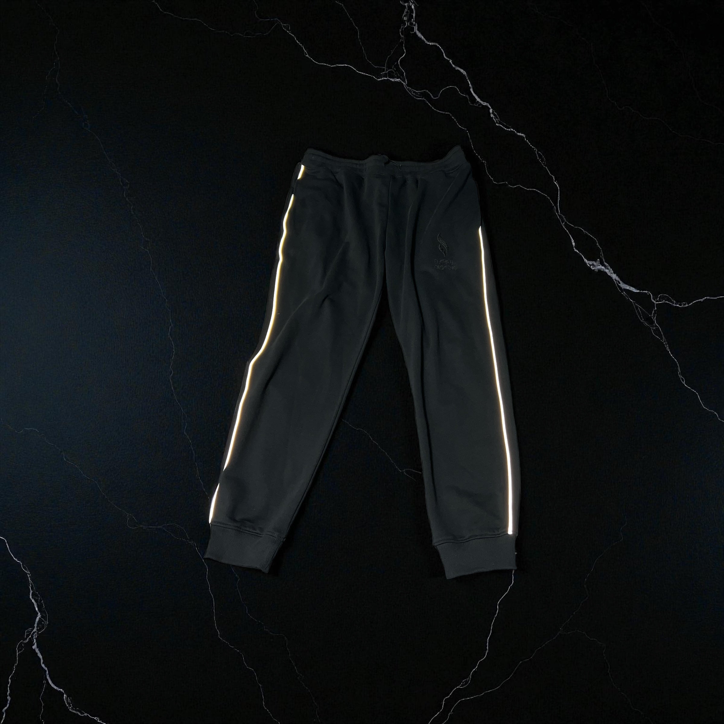 Empire Clothing – Black Reflective Track Pants