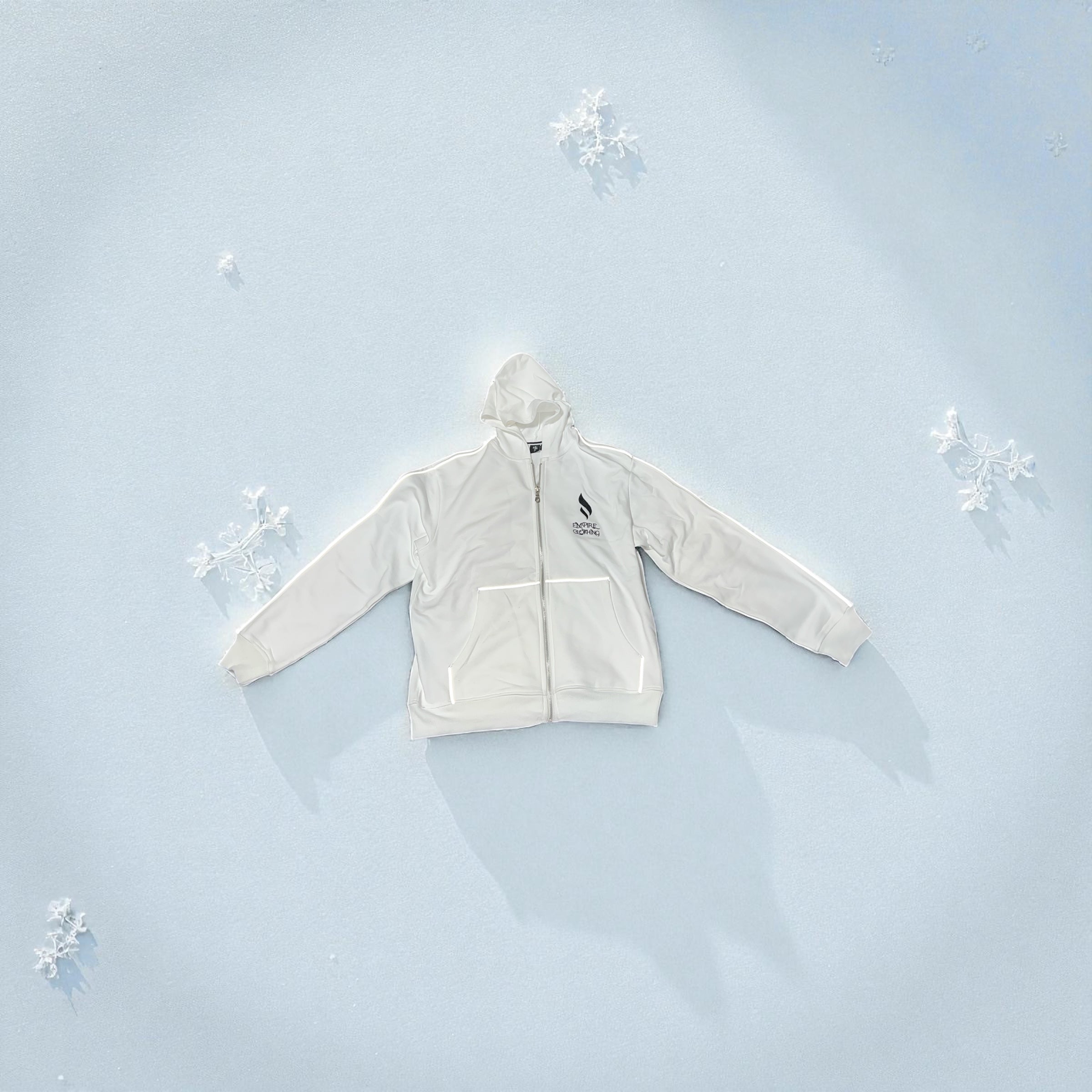 Empire Clothing – Reflective White Zip-Up Jacket