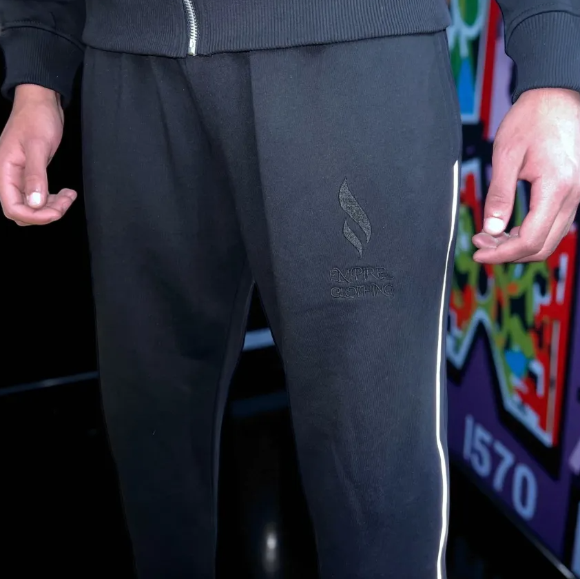 Empire Clothing – Black Reflective Track Pants