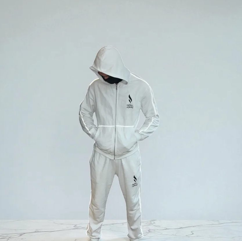 Empire Clothing – Reflective White Zip-Up Jacket