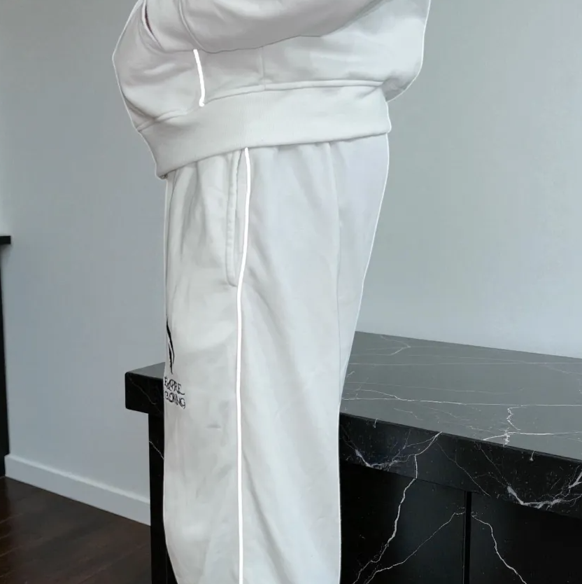 Empire Clothing – White Reflective Track Pants
