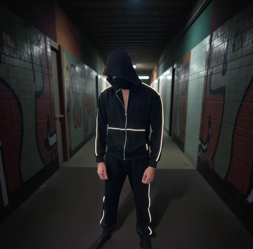 Empire Clothing – Black Reactive Stripe Hoodie