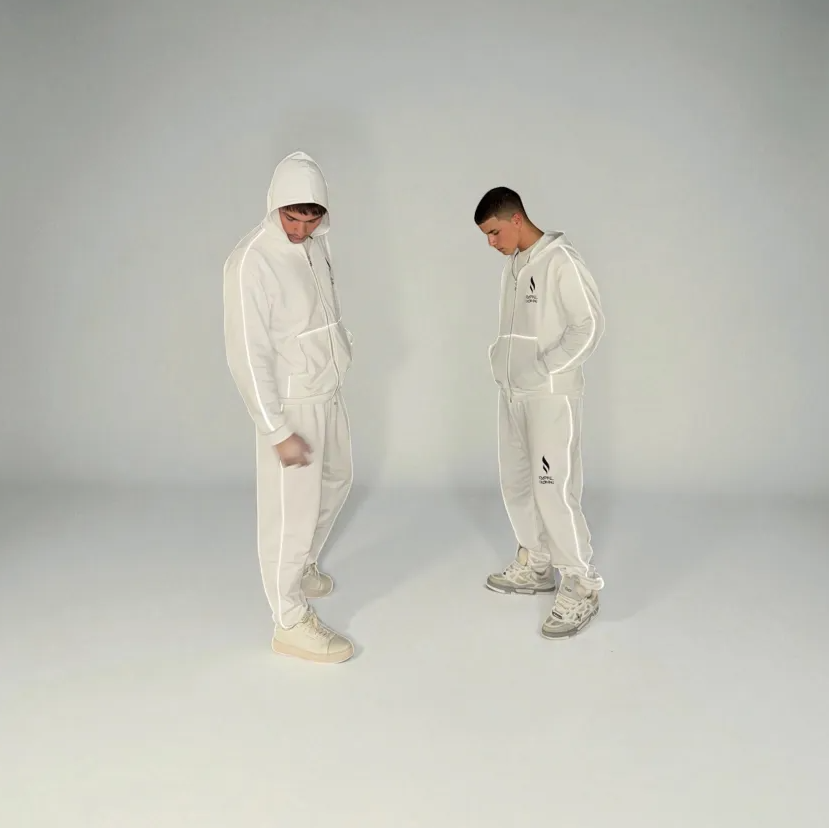 Empire Clothing – Reflective White Zip-Up Jacket